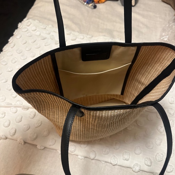 Madewell Leather-Trimmed Straw Tote - Picture 7 of 8